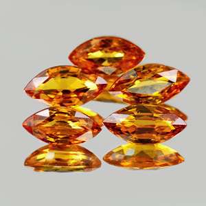 86 Ct. 5 Pcs Natural Yellowish Orange Songea Sapphire  