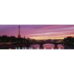  Sunset, Romantic City, Eiffel Tower, Paris, France Premium 