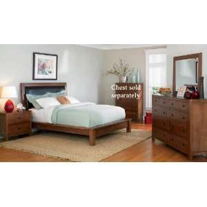  4pc King Size Bedroom Set in Walnut Finish: Home & Kitchen