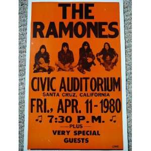  The RAMONES Santa Cruz California Poster 