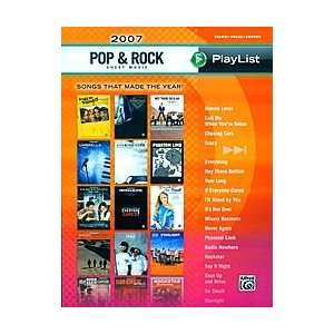  2007 Pop & Rock Sheet Music Playlist Musical Instruments