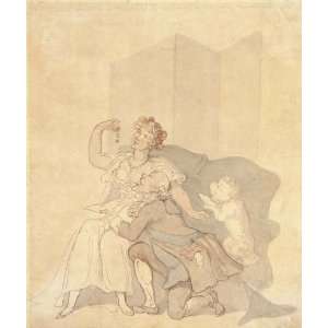  Hand Made Oil Reproduction   Thomas Rowlandson   32 x 38 