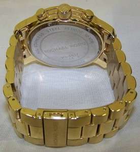 Michael Kors Runway Watch Bracelet Chronograph MK 8077 w/Box & Papers 