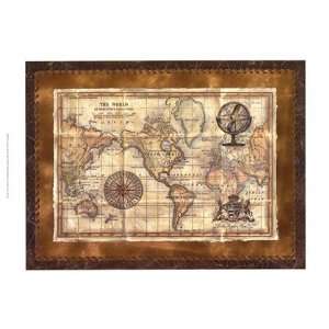  Antique World Map by Vision studio 19x13