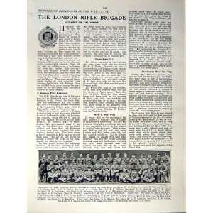    1917 WAR SOLDIERS BRITISH WORCESTERS LONDON BRIGADE