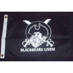  Blackbeard Lives Pirate Flag 