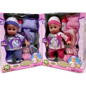  12 Inch Baby Dolls with Sound and Accessories   White: 3PK 