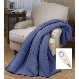   Throw Electric Heated Warming Heating Blanket, Denim Blue: Home
