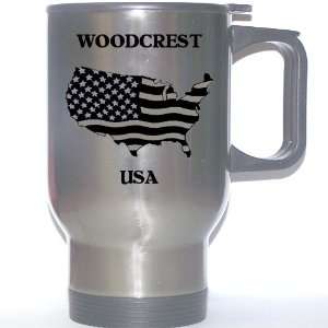  US Flag   Woodcrest, California (CA) Stainless Steel Mug 