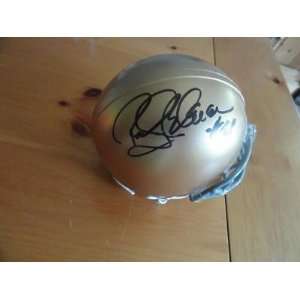  Signed Rocky Bleier Mini Helmet   Notre Dame   Autographed 