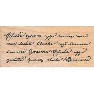   Easter Background Wood Mounted Rubber Stamp (H707): Everything Else