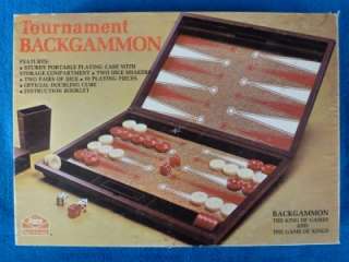 Vintage 1977 Tournament Backgammon Game E.S. Lowe Boxed!  