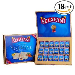 Sclafani Torrone Almond Honey Nougat Candies in Assortment box of 18 