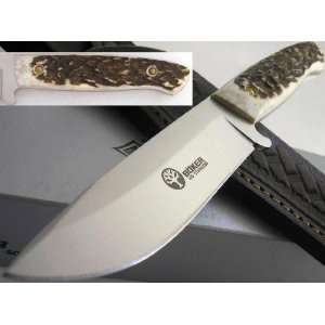  Boker Arbolito Drop Point Hunter Genuine Stag Knife BO520H 