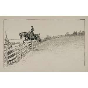   Dana Gibson Girl Horse Riding Print   Original Print