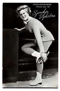 SPT. FAMOUS DUTCH SKATER SJOUKJE DIJKSTRA OLYMPIC CHAMPION RPPC  