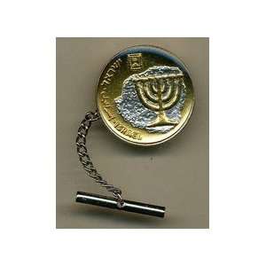  Israel 10 Agorot Menorah Two Tone Gold on Silver World 