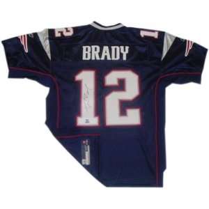 Tom Brady New England Patriots Autographed Reebok Authentic Navy 