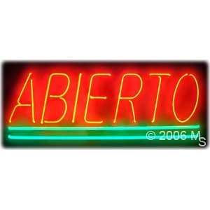 Neon Sign   Abierto   Large 13 x 32  Grocery & Gourmet 