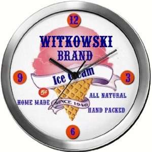  WITKOWSKI 14 Inch Ice Cream Metal Clock Quartz Movement 