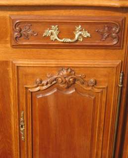 French Louis XV style sideboard buffet Solid carved oak  