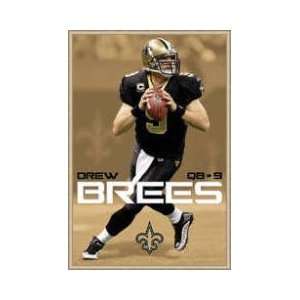  Saints Drew Brees Framed Poster