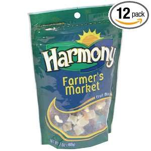 Harmony Farmers Market Fruit Mix, 7 Ounce Bags (Pack of 12)