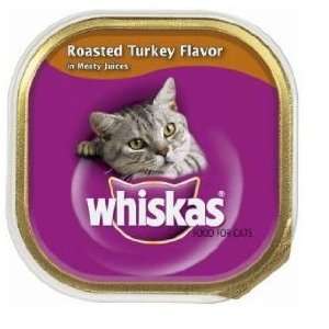 Whiskas Roasted Turkey Cat Food, 3.5 oz (Pack of 12)  