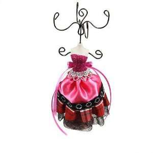  Doll Jewelry Stand Fashion Dress Black and Pink 