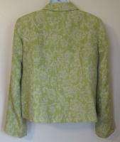 Boden 14 10 spring linen silk blend green blazer jacket womens  