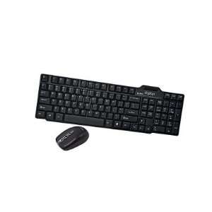  103 Keys Wireless Keyboard and Mouse  Black Electronics