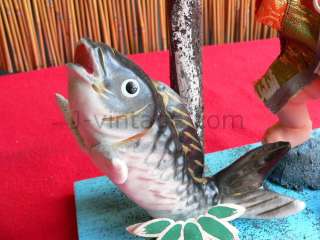 Vintage SAMURAI Japanese KINTARO Doll Carp KOI Fish  