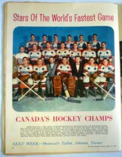 1959 Complete Star Weekly Canada’s Hockey Champs  