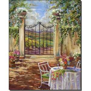 Garden Party by Ginger Cook   Tuscan Courtyard Ceramic Accent Tile 10 