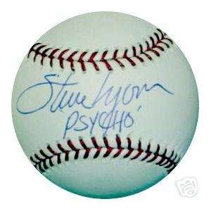 Steve Lyons Psycho autographed Baseball 