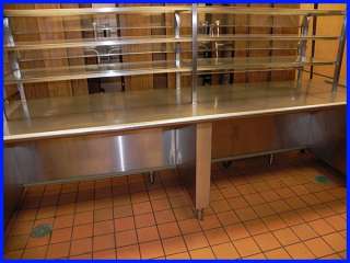Commercial Stainless Steel Food Service Counter/Line 22 Feet Cooler 