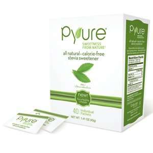 Pyure Stevia All Natural Sweetener, Box of 80 Packets  