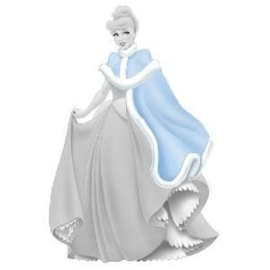   Disney Cinderella Holiday Edition Winter Blue Fur Cape Wall Decal