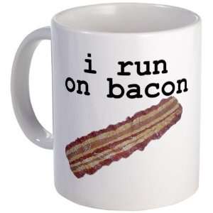  i run on bacon Funny Mug by CafePress: Kitchen & Dining