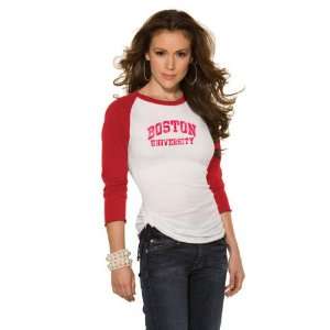  Boston University Womens 3/4 Sleeve Raglan Top   by 