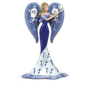  Angels Of Blue Willow Figurine Collection: Home & Kitchen