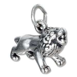  Sterling Silver Lion Charm.: Jewelry