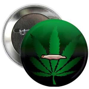  2.25 Button Marijuana Joint and Leaf 