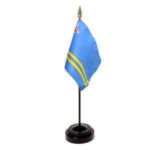  Aruba Flag 4X6 Inch Mounted E Gloss Patio, Lawn & Garden