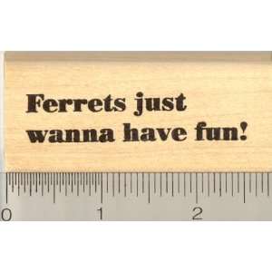    Ferrets Just Wanna Have Fun Rubber Stamp: Arts, Crafts & Sewing