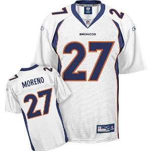 Knowshon Moreno #27 Denver Broncos Replica NFL Jersey White Size 54 
