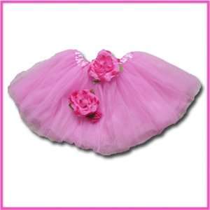  Pink Rose Tutu & Headband Dress Up Set (2pc): Toys & Games