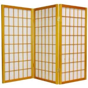  3 Feet Tall Window Pane Shoji Screen in Honey Number of 