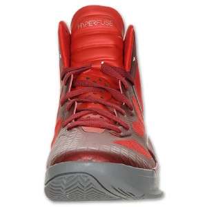 NIKE HYPERFUSE 2011 SUPREME MENs BASKETBALL SHOE RED / SILVER BRAND 