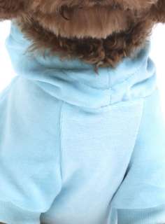 Dog Baby blue Hoodie Velour Jacket Coat Clothes Anysz  